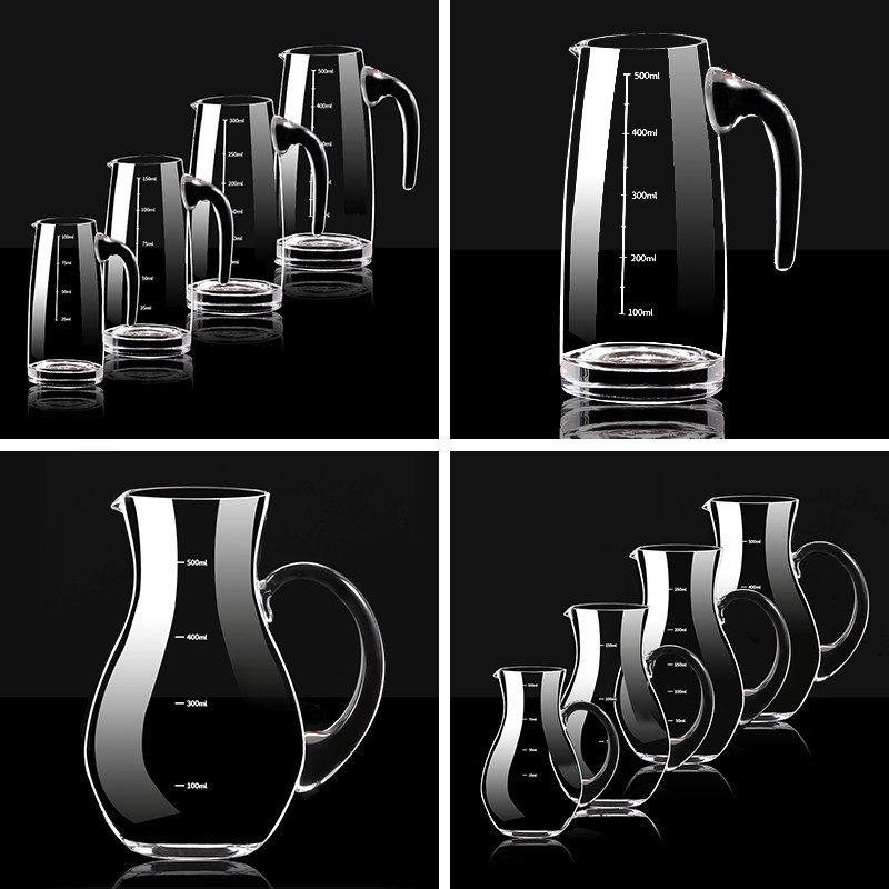 Huafu glass crystal liquor dispenser decanter household red wine foreign wine volume wine with scale wine glass pot high-end