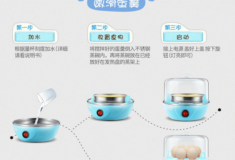 nồi lẩu mini siêu tốc Gấu ông chủ đa chức năng hấp trứng đôi hấp trứng tự động tắt nguồn nhỏ trứng nhỏ inox chính hãng - Nồi trứng nồi lẩu mini 1 người