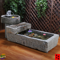 Old Stone Tank Fish Tank Stone Raised Fish Pond Bull Trough Green Stone Vat Sink Indoor building View outdoor Courtyard Water Landscape