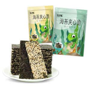 犁海乐 250g袋装夹心海苔脆片即食儿童芝麻紫菜大片宝宝休闲零食