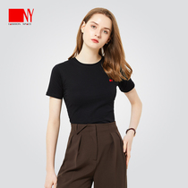 NY Nayi modern dance clothing female short-sleeved top Latin dance clothing national standard dance clothing practice dance clothing ballroom dance dance clothing