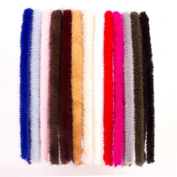 Mink fur strip thick fur fur strip clothing accessories clothing accessories extended encrypted mink fur strip