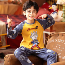 Boys long sleeves home clothes cotton autumn clothes autumn trousers pullover set children children Spring and Autumn pajamas