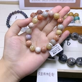 Коралловый турмалиновый браслет из нефрита