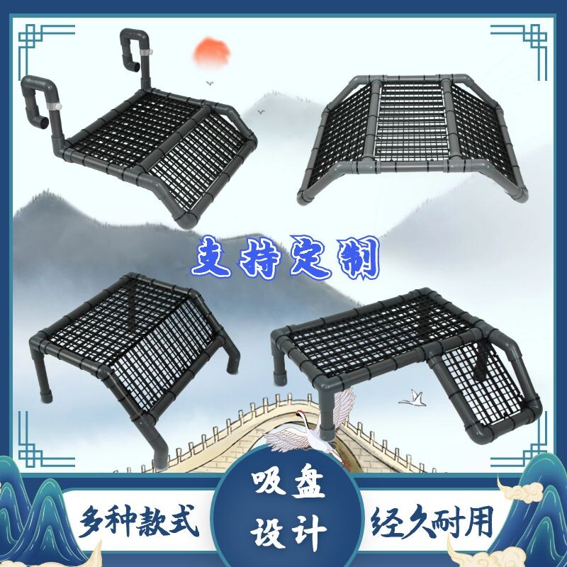 Turtle sunning platform climbing platform gray-black low-water turtle tank fish tank floating island sunning platform tortoise turnover box climbing platform