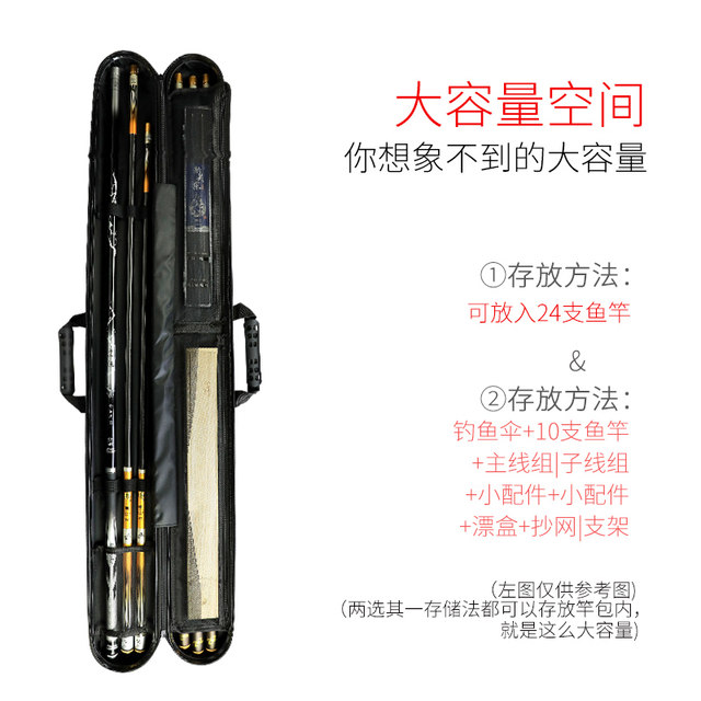 Wuhan Tianyuan Langtip Rod Bag 1.25m silver/black ABS thickened double-layer hard shell waterproof multi-functional fishing gear bag