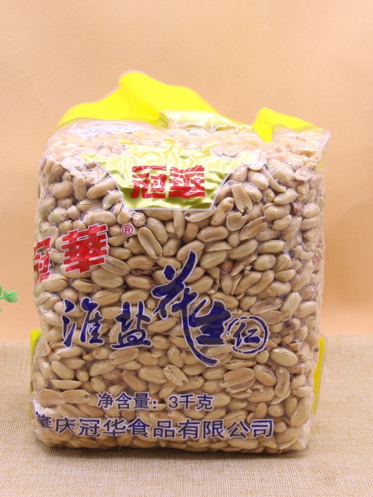 Crown Huahuai Salt baked peanut Renghuai Salt Peanut rice 3kg * 2 packs of milk tea shop Burnt Fairy