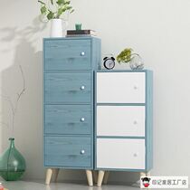 Chest of drawers Nordic style free combination bookcase bookshelf Simple modern shelf with door floor simple student