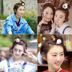 LINE chính hãng Cartoon Cartoon Hair Band Brown Xiong Ke Niu Rabbit Hair Rope Hair Oak Xem Sweet Rubber Band Hair Ring Phụ kiện tóc dây buộc tóc hoa cúc Phụ kiện tóc