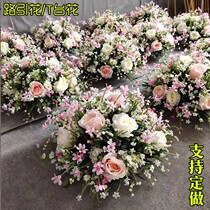 New wedding road flower olive branch road flower rose roman column road flower wedding props flower ball