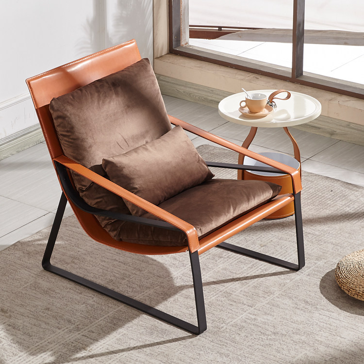 Zhuorui Furniture Nordic Sofa Chair Can Recliner Modern Simple Lazy Chair Balcony Leisure Chair Sofa Chair Single