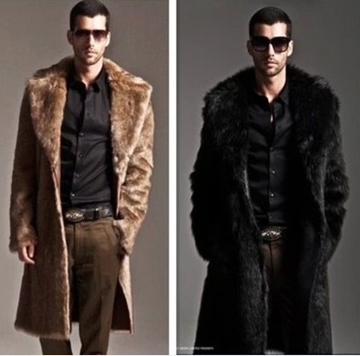New Autumn and Winter Men's Mid-Length Faux Fur Coat European and American Faux Fox Fur Artificial Fur Casual Jacket Cotton Coat New Autumn and Winter Men's Mid-Length Faux Fur Coat European and American Faux Fox Fur Artificial Fur Casual Jacket Cotton Coat