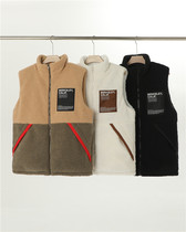 Lamb fur waistcoat for men and women flip-flopped on 2023 autumn and winter new day series retro loose waistcoat waistcoat