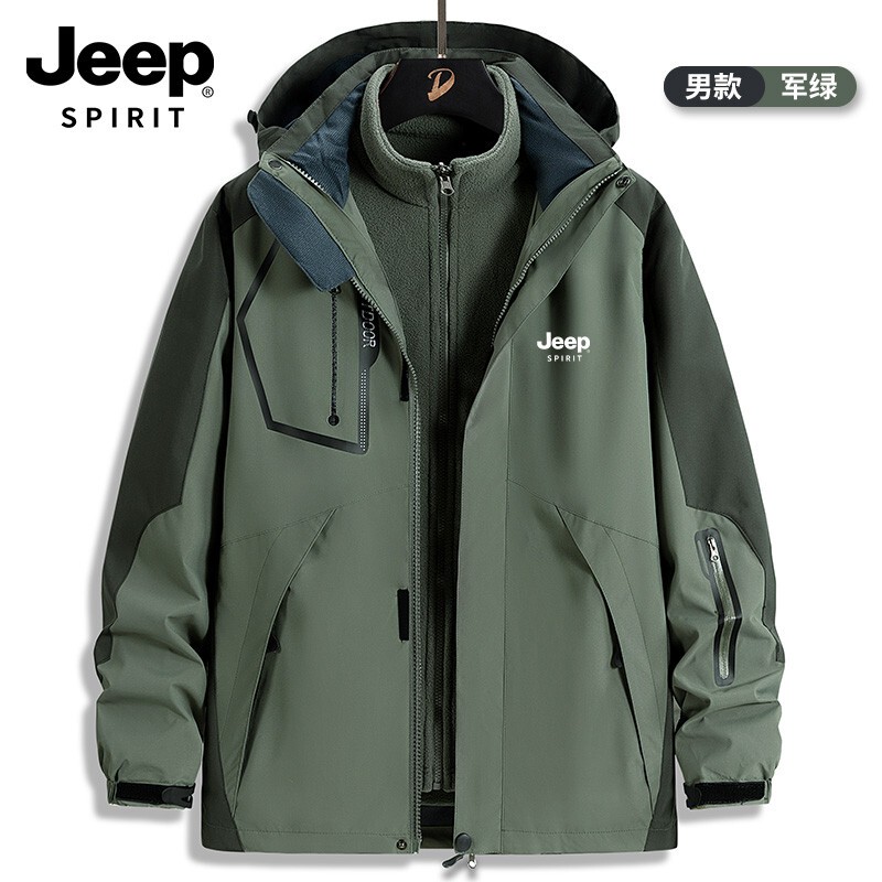 Jeep Men's 3-in-1 Detachable Liner Jacket 2026 New Outdoor Couple Hiking Jacket Jeep Men's 3-in-1 Detachable Liner Jacket 2026 New Outdoor Couple Hiking Jacket