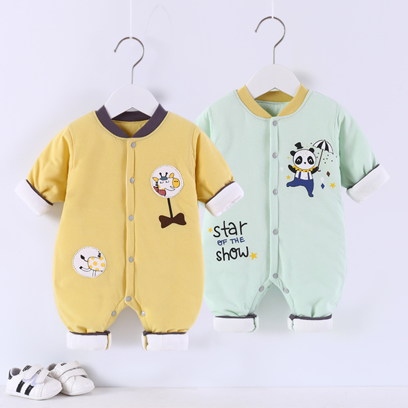 Baby Even body clothes autumn clothes Winter newborns Thickened Warm thin cotton clothes Garcotton Harvest men and women Baby Boomer