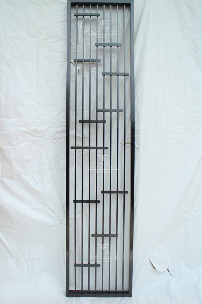 Stainless steel black titanium drawing screen opening laser hollow carving background wall minimally modern customization