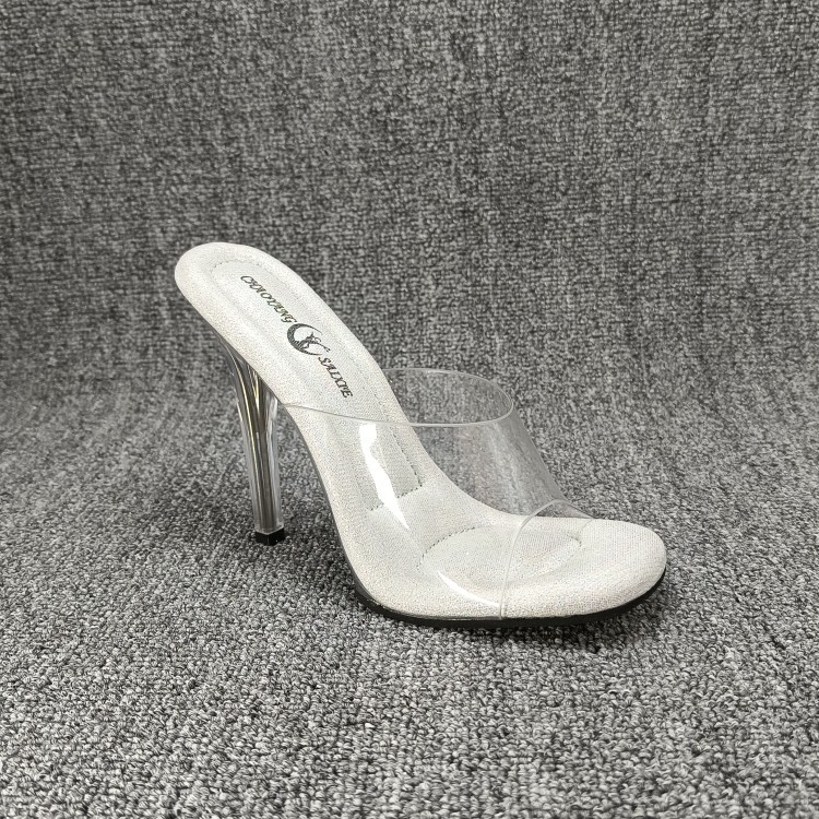 Front 1, Back 12, Glitter Fabric Latex Air Cushion Model Catwalk Fitness Standard Ultra-Sexy Bikini Crystal High Heels