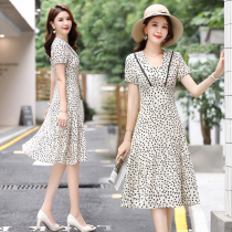 Silk mulberry silk dress female waist thin brother New 2021 summer big name mother floral skirt