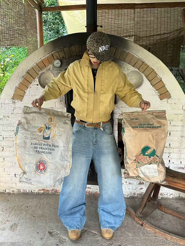 Kiks Rabeko "Chrysanthemum" Artist Collaboration Golden Silk Royal Chrysanthemum Elegant Retro Old Money Lapel Jacket