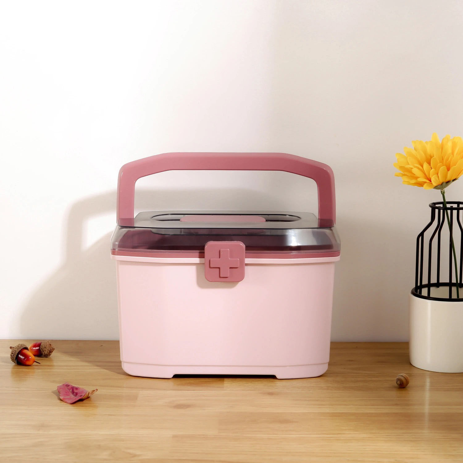 Medicine Box Home Double Layer Medicine Box First Aid Box Plastic Children Medical Box Accessories With Medicine Box Portable Containing Finishing Box