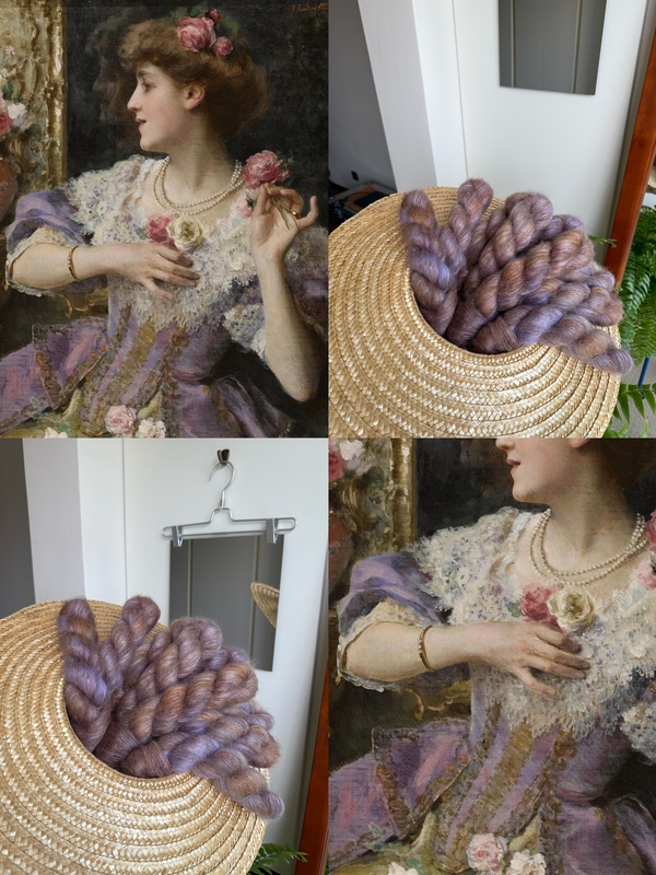 A Tree of Lychees June Hand-Dyed Ultra-Fine Mohair White Factory Silk for Self-Indulgence