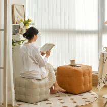 Sofa Stool footstool Creative Living Room Leather Small Stool Day Style Sitting Pier Tatami Sitting Stool home Bench Single Short Stool