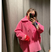 Zhou Ting TTC Su Liralong imitation mink fur goddess fan coat 2019 New loose double-breasted Joker coat