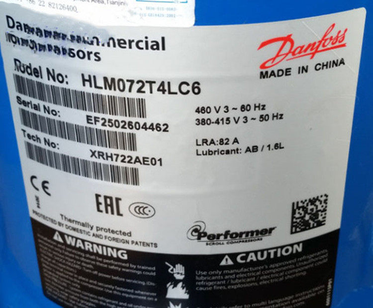 HLM072T4LC8 original fitting brand new refrigeration compressor accessories HLM081T4LC8 HRM060T4LC8