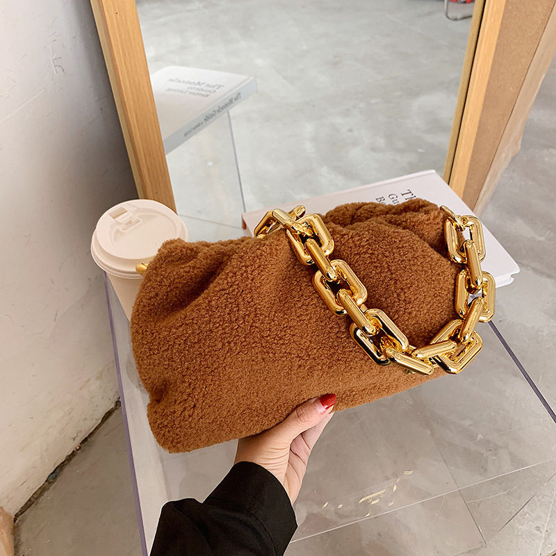 French bag messenger all-match women's bag new 2020 fashion chain underarm bag shoulder cloud bag