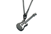 European and American style jewelry 53MM stainless steel guitar pendant necklace mens black pendant necklace PN-873
