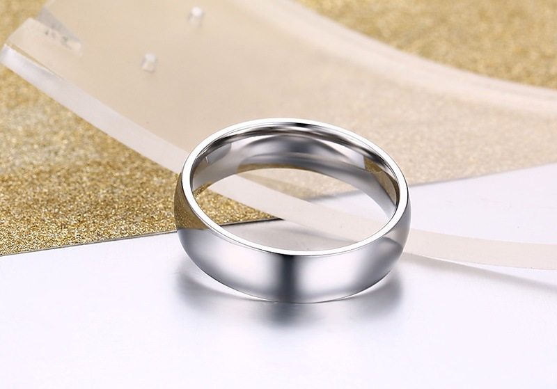 Supply titanium steel glossy surface comfort inner arched surface ring male and female universal gift minimalist ornament R-015S