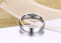 Supply titanium steel smooth inner arc ring men and women general gift simple jewelry R-015S