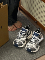 Little ckerwin thick-soled dad shoes for women 2024 spring trap trap new lightweight slow running sneakers