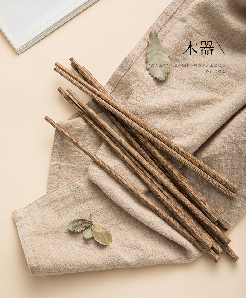 TaoDian chicken wings wood chopsticks household solid wood family pack without idea for Japanese children chopsticks wooden chopsticks