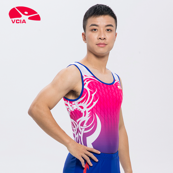 Li Weika VCIA2020 men's vest jumpsuit gymnastics suit competitive competition body tights art test suit