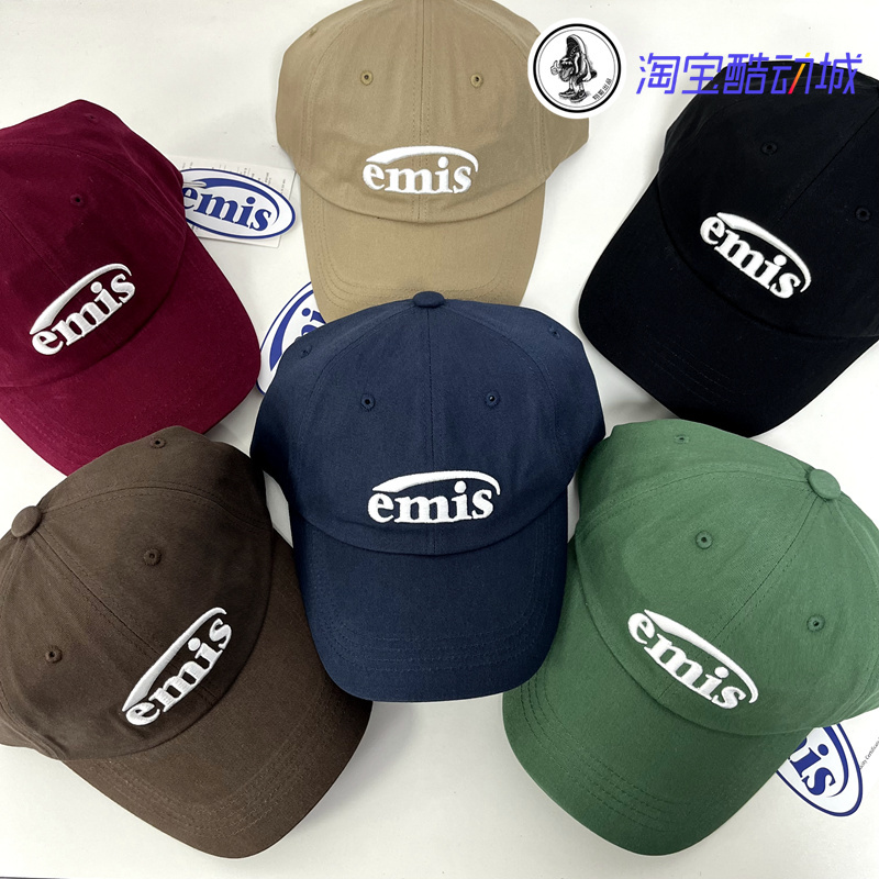 Korean Brand Emis Baseball Cap, Same Style as Dilraba and Yang Mi, ins Style Soft Top Embroidered Casual Hat for Men and Women