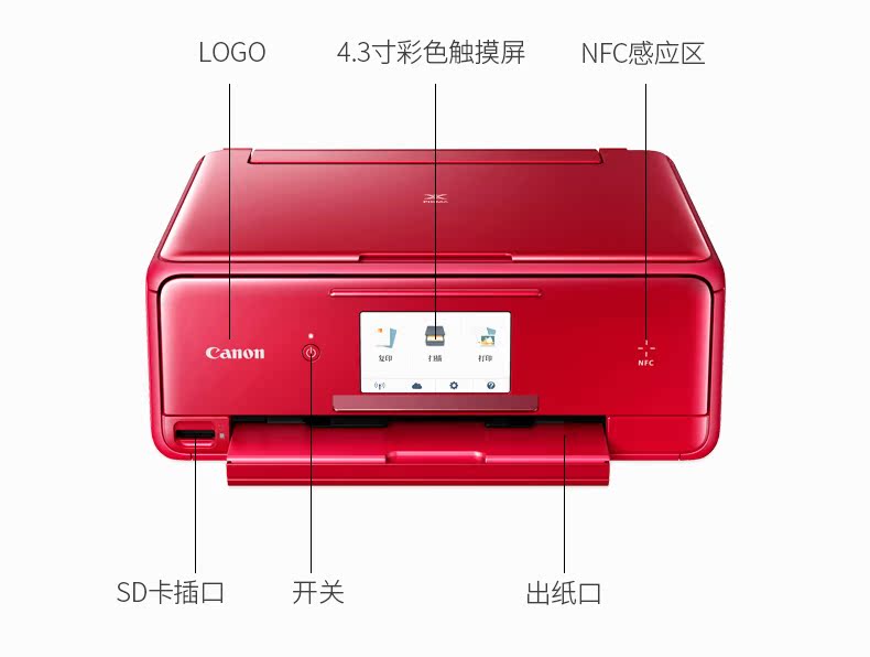 Canon TS8080 máy in phun màu máy in ảnh máy văn phòng nhỏ tại nhà điện thoại di động không dây wifi - Thiết bị & phụ kiện đa chức năng