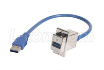 L-COM Nuotong panel mount USB3 0 female head wall type a male head ECF504-30-**AAS