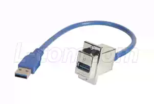 L-COM Nuotong panel mount USB3 0 female head wall type a male head ECF504-30-**AAS