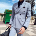 Bộ đồ vest nam giản dị chú rể váy cưới Slim Hàn Quốc thời trang đẹp trai Anh bộ đồ ba mảnh - Suit phù hợp quần áo nam Suit phù hợp