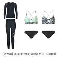 Комплект, купальник, лонгслив, куртка, штаны, 4 предмета, защита от солнца