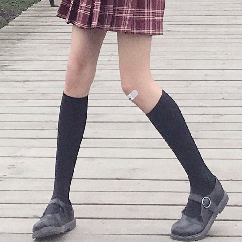 Day Family Roleita Non-slip Jk Uniform Calf Socks Goose Down Thin Half-Cut Middle Cylinder Silk Stockings Women Bubble Socks Kneecap Kneecap Kneecap Kneecap