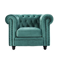 Nordic light luxury multi-color velvet fabric pull button sofa post-modern villa living room small apartment hotel sofa