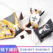 Cloth tissue box Nordic tissue bag living room creative household paper box car tissue set ins paper box