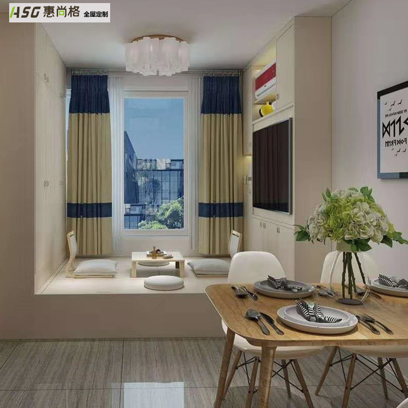 Huishang Living Room Tatami Set Up With Multifunction Terrace Bed Hong Kong Custom Full House Furniture Bedroom Furniture Set Up Furniture