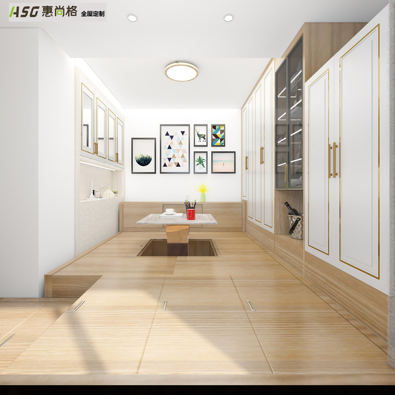 Huishanger Hong Kong Japanese-style bedroom whole house floor bed tatami custom Shenzhen custom-made solid wood environmental protection high standard