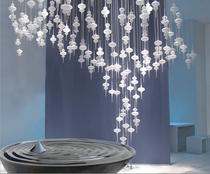 Hotel sales office model room aisle corridor modern simple landing black wave twisted sculpture artwork