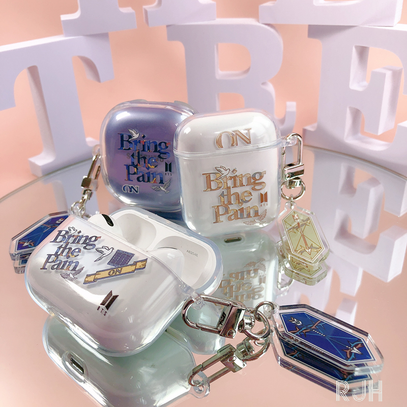 Rjinhit Bts Earphone Protective Case Is Suitable for Apple AirPods and Samsung Buds Pro Transparent Soft Case