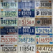 American license plate IN Indiana foreign foreign photo nostalgic American retro wall decoration collection sheet aluminum alloy