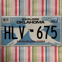 U.S. license plate OklahomaOK Oklahoma HLV675 Wrangler off-road modified number letter Iron Painting